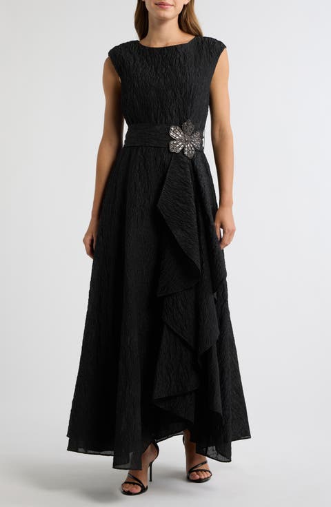 Crinkle Taffeta Gown