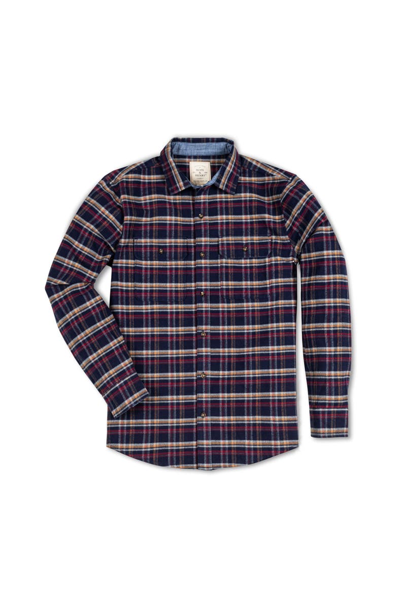 Hope & Henry Men's Organic Flannel Double Pocket Shirt, Alternate, color,