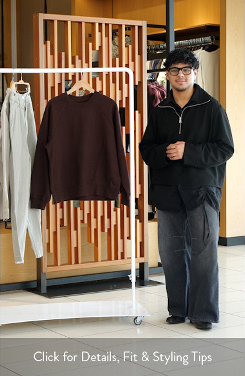 Boxy Raglan Sleeve Sweatshirt, sales video thumbnail