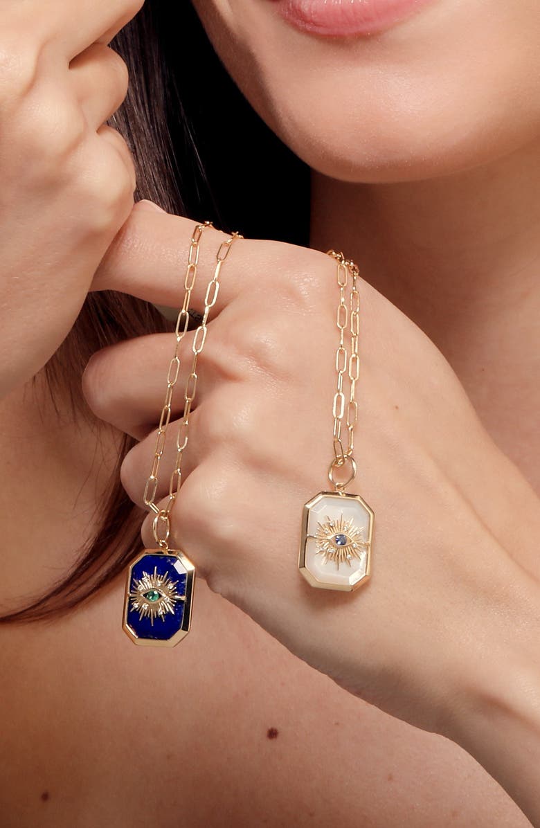 SYNA Eye of The Cosmos Necklace, Alternate, color, Mother Of Pearl