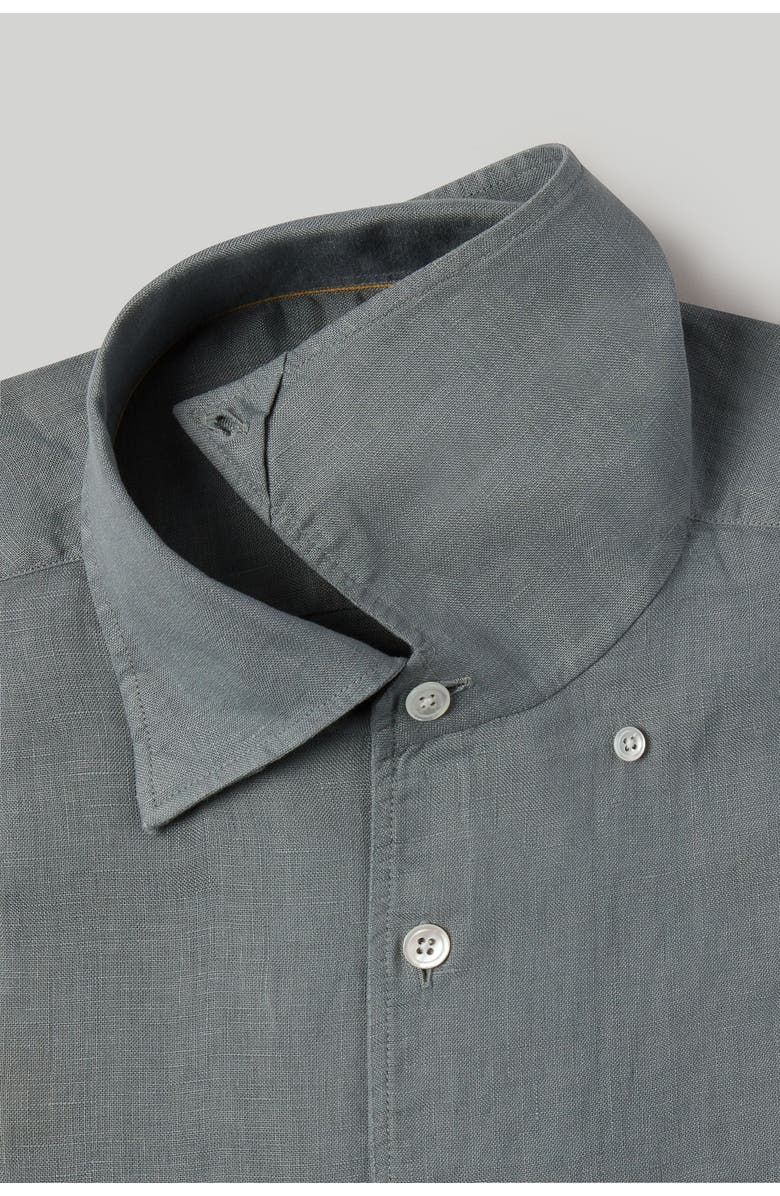 Robert Talbott Morgan Short Sleeve Linen Shirt, Alternate, color, Light Gray