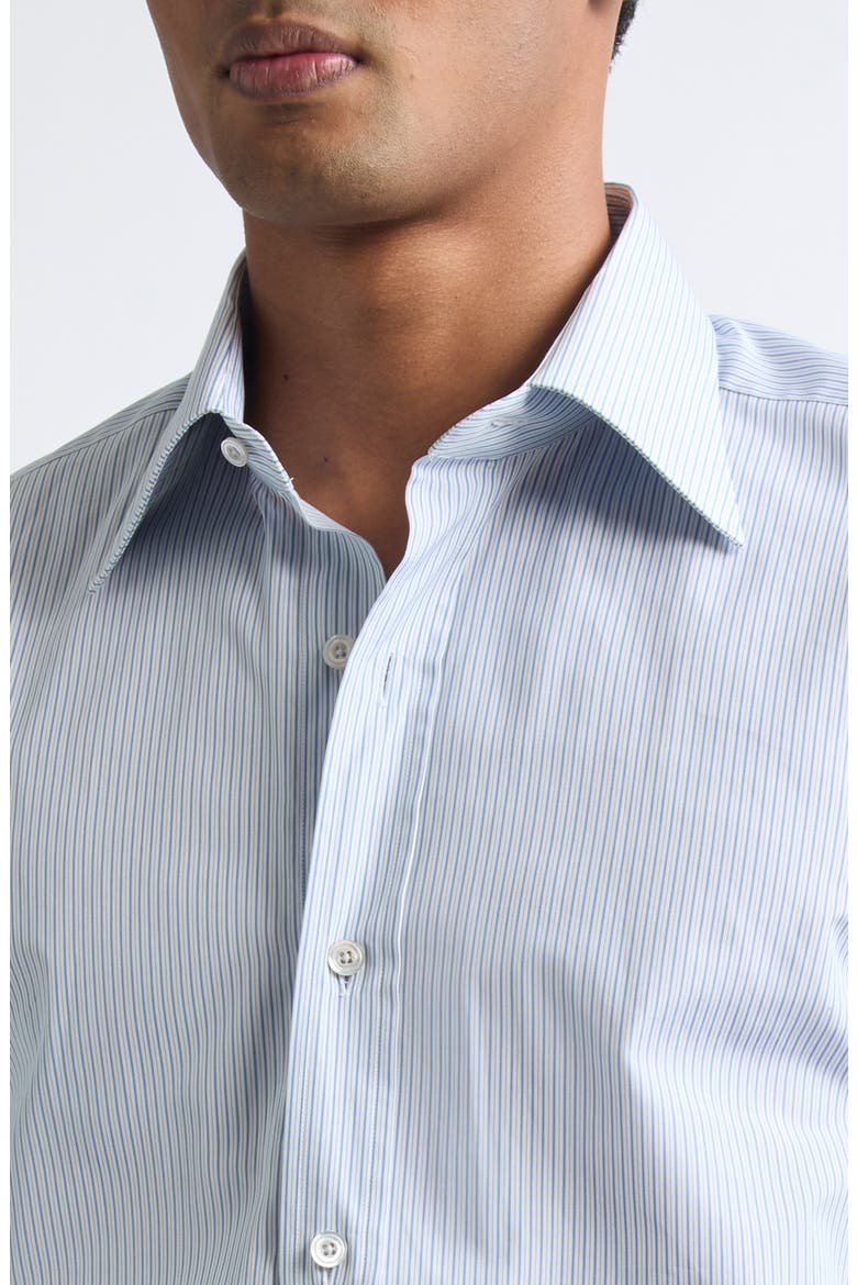 Classic Fit Striped Cotton Shirt, Alternate, color, UWA COMBO BLUE