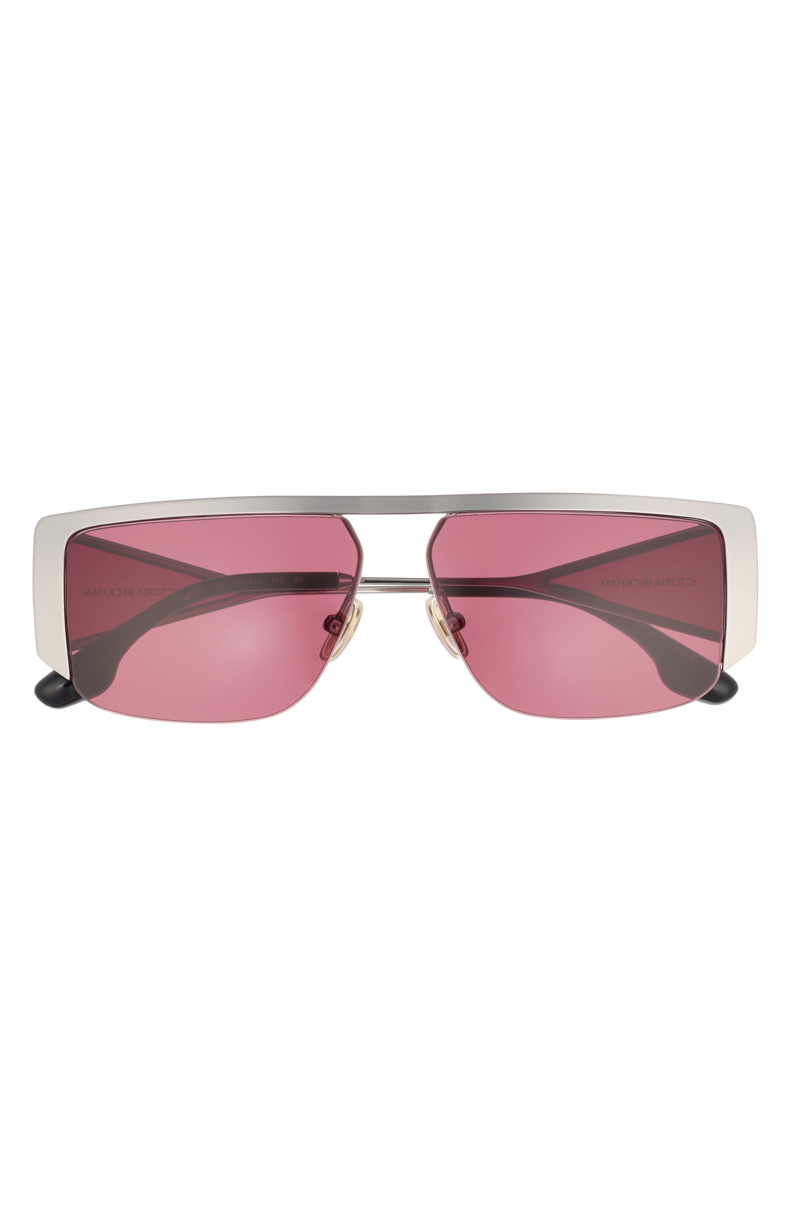 Victoria Beckham VB250S Classic Logo 59mm Rectangular Sunglasses