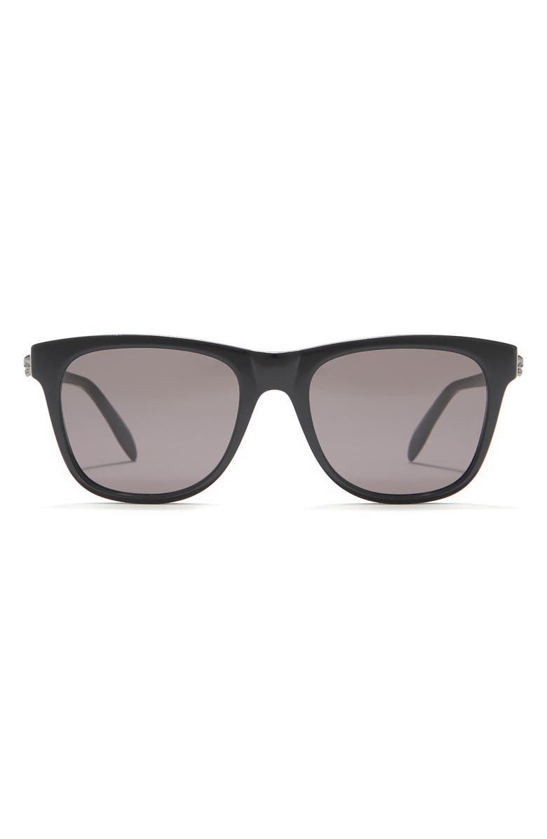 McQueen Alexander McQueen 54mm Square Sunglasses, Main, color, Black Black Grey/Gry