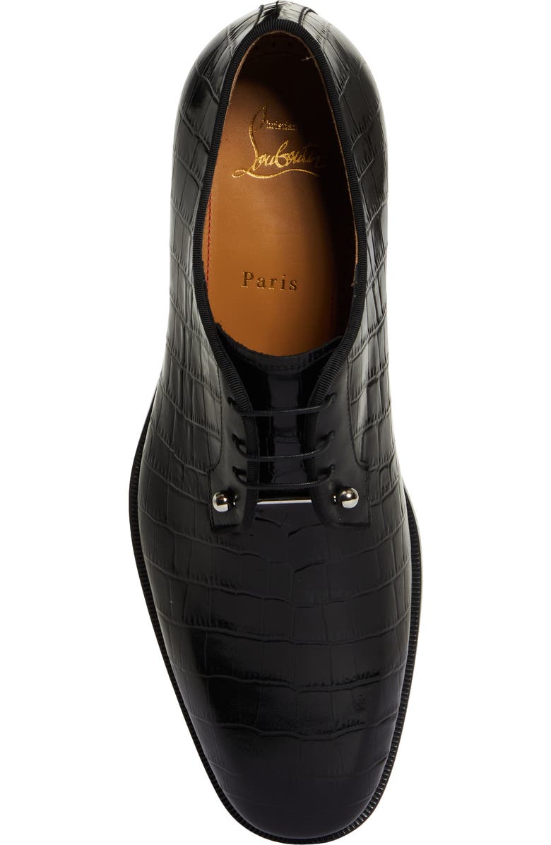 Christian Louboutin Chambeliss Croc Embossed Derby, Alternate, color,