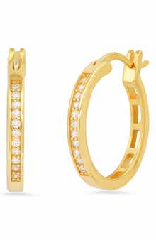 HMY JEWELRY Pavé CZ Hoop Earrings
