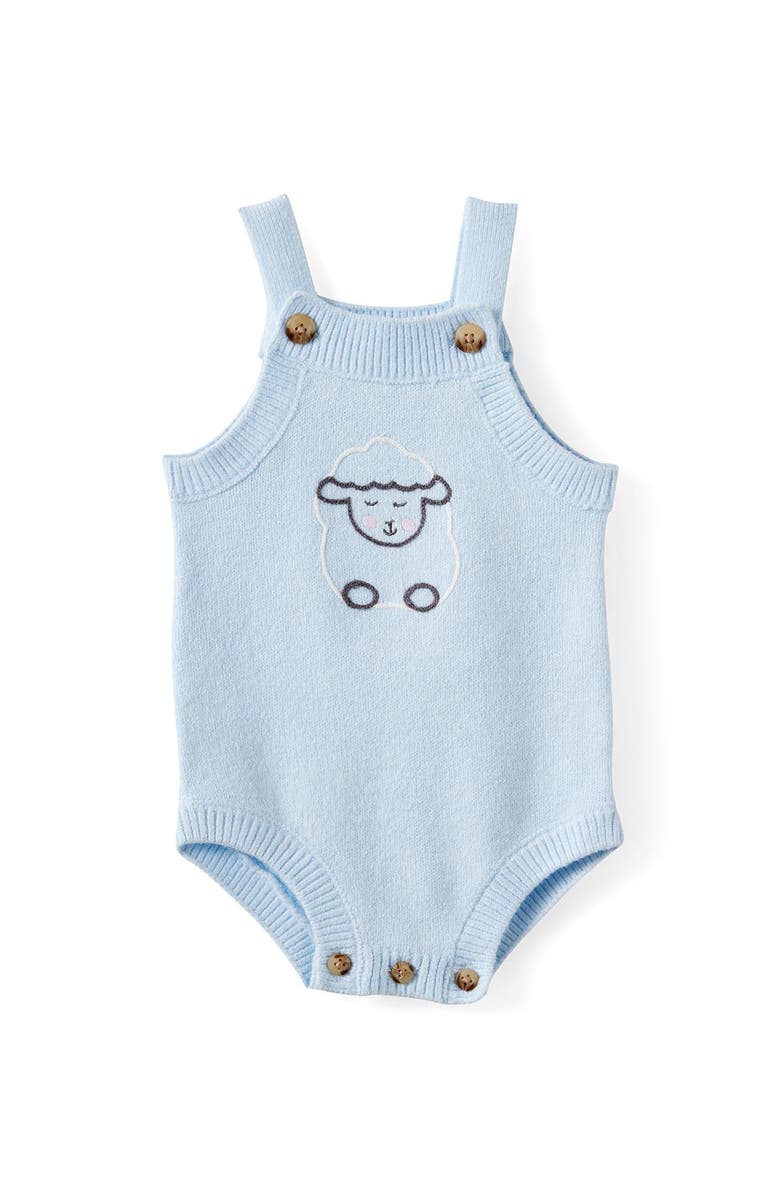 Cotton On Kids Organic Knit Bubbbysuit, Main, color, Blue Whisper Sheep