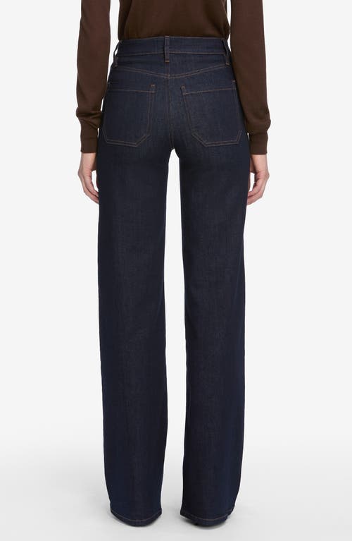 Frame Le Slim Palazzo Patch Pocket High Waist Wide Leg Jeans In Blue