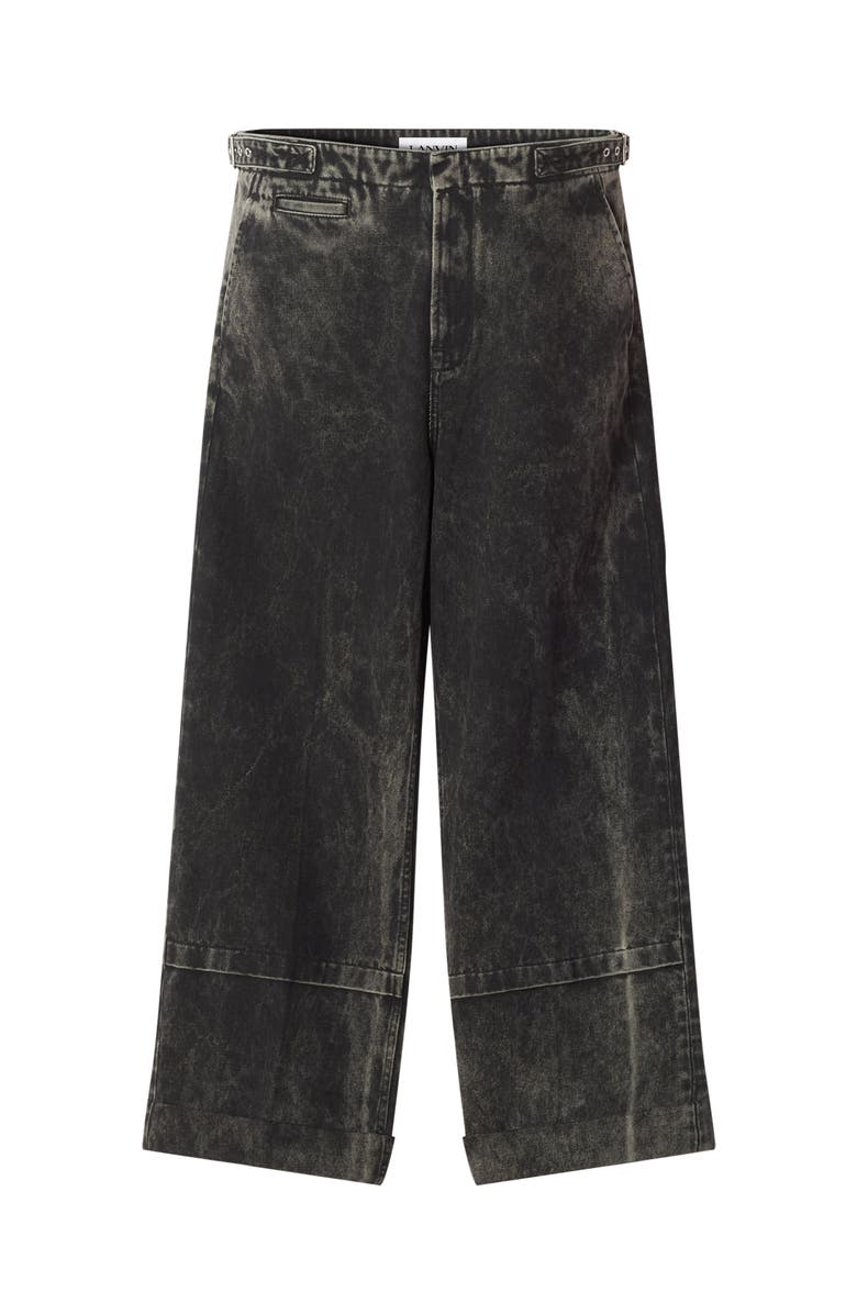 Lanvin Loose Fit Washed Denim Pants, Main, color, Noir