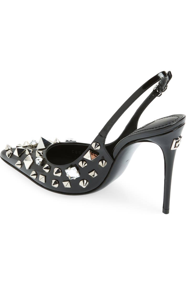 Dolce&Gabbana Studded Slingback Pump, Alternate, color,
