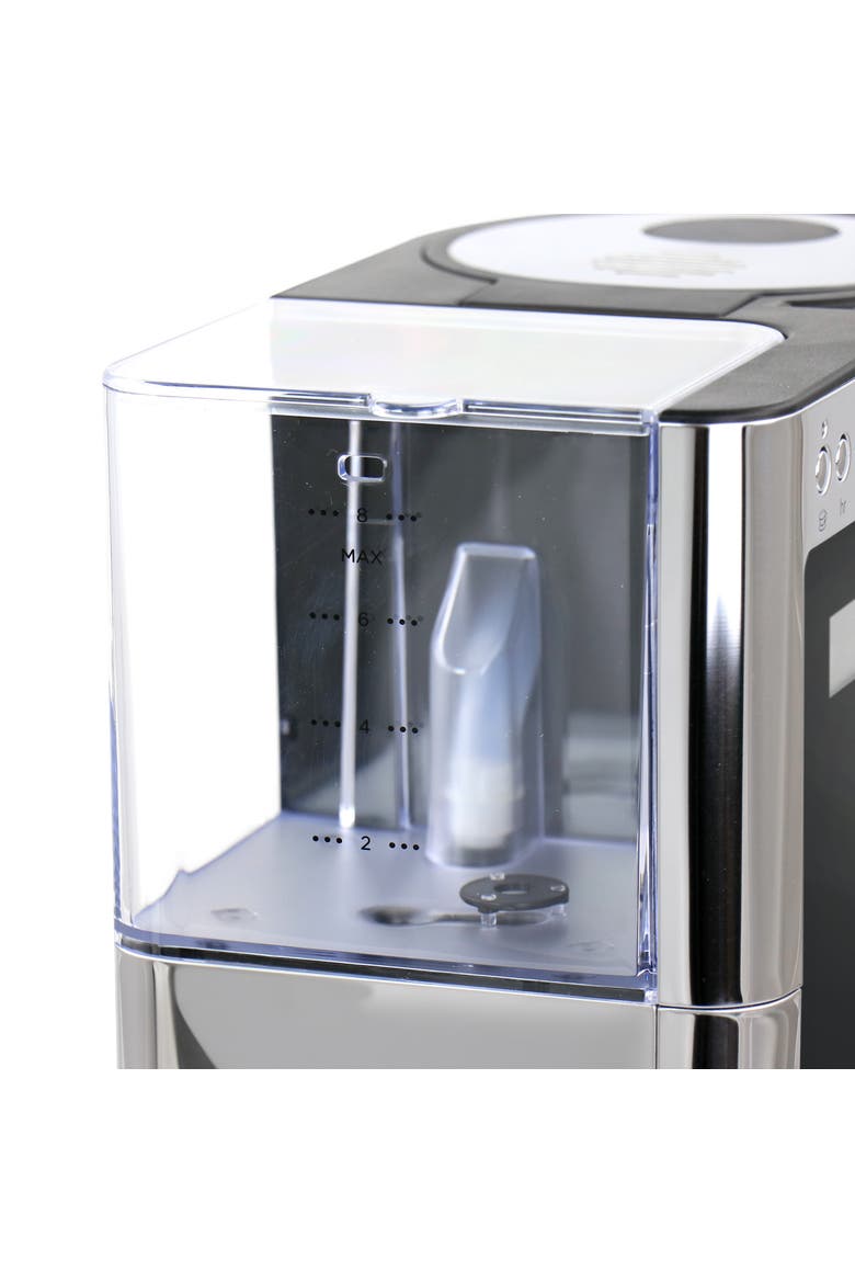 Glass 8 Cup Coffeemaker in Black and Stainless Steel, Alternate, color, Silver
