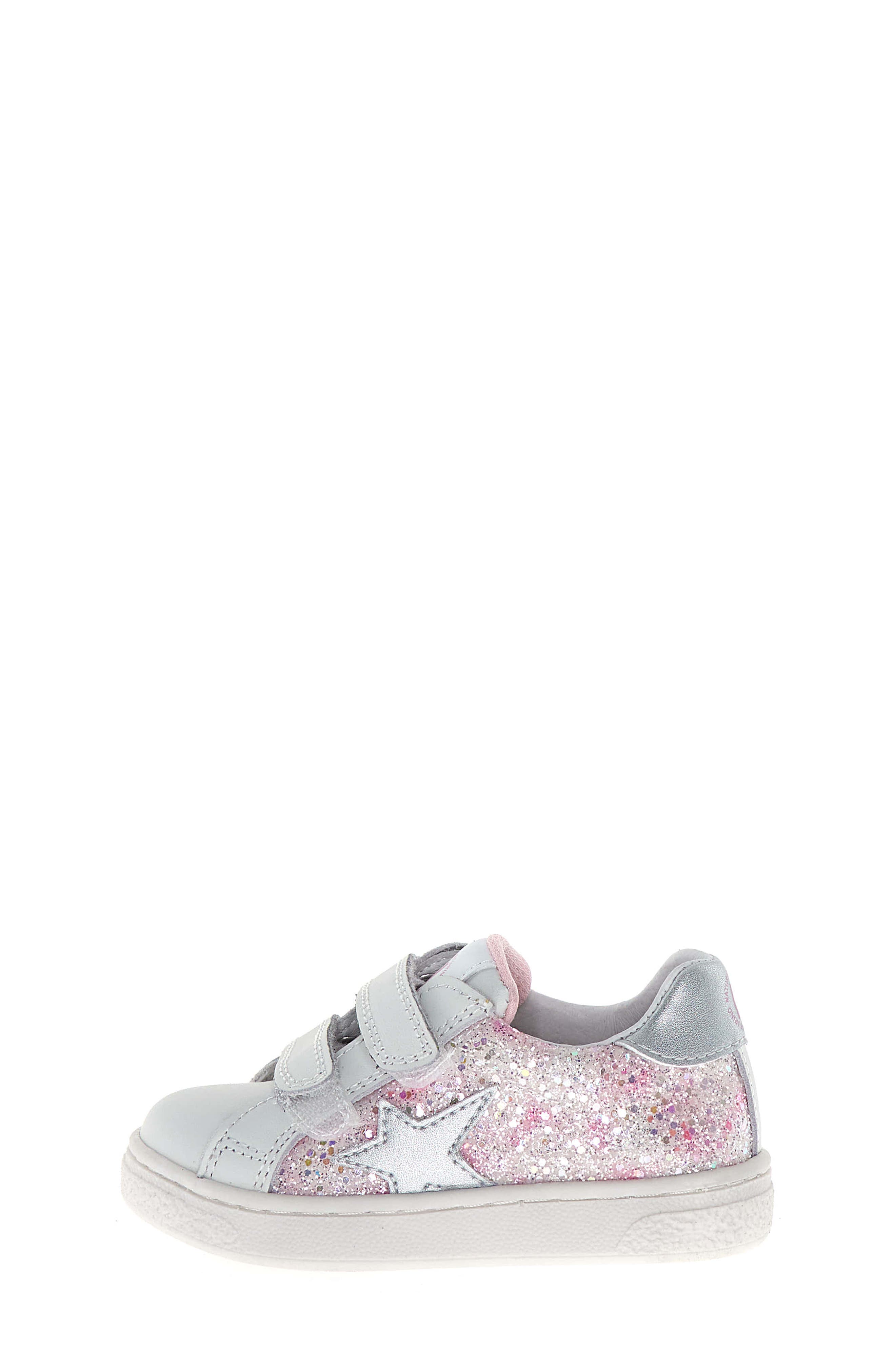 Naturino Kids' Pinn Sneaker, Alternate, color, White-Pink-Silver