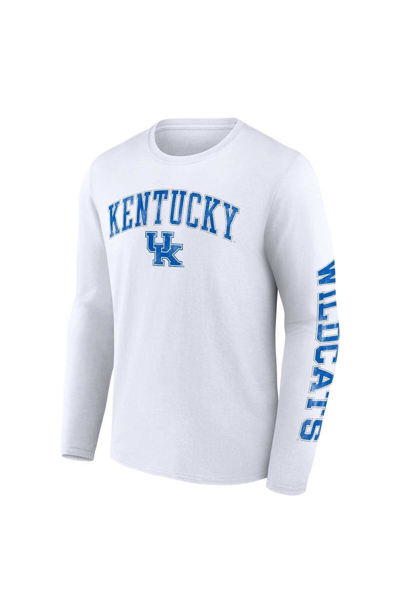 FANATICS Men's Fanatics Branded White Kentucky Wildcats Distressed Arch Over Logo Long Sleeve T-Shirt, Alternate, color, 