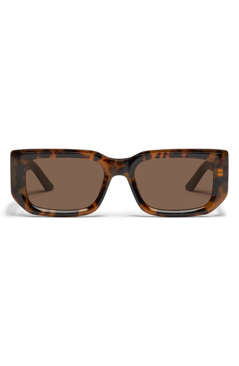 QUAY Tell Me More 54mm Square Sunglasses, Main, color, Coffee Tort/ Brown