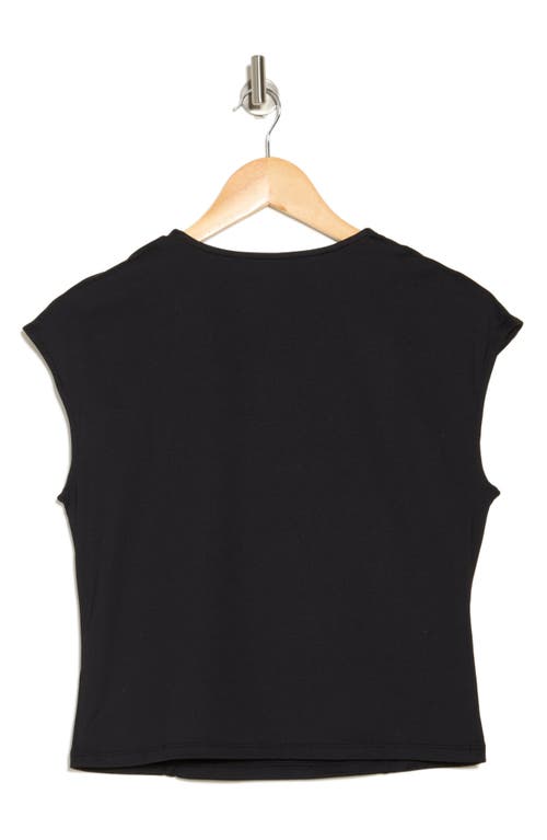 Elodie Double Lined Square Neck T-shirt In Black