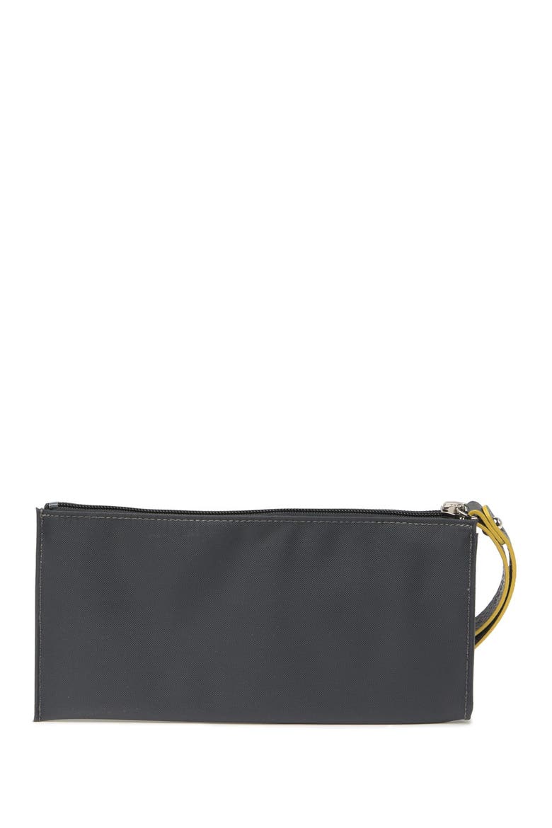 Le Pliage Club Flat Wristlet, Alternate, color, GUN METAL