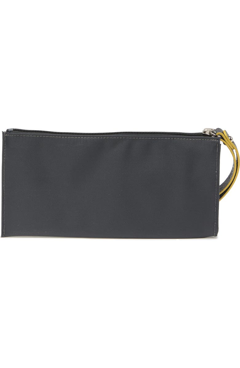 Longchamp Le Pliage Club Flat Wristlet, Alternate, color, Gun Metal
