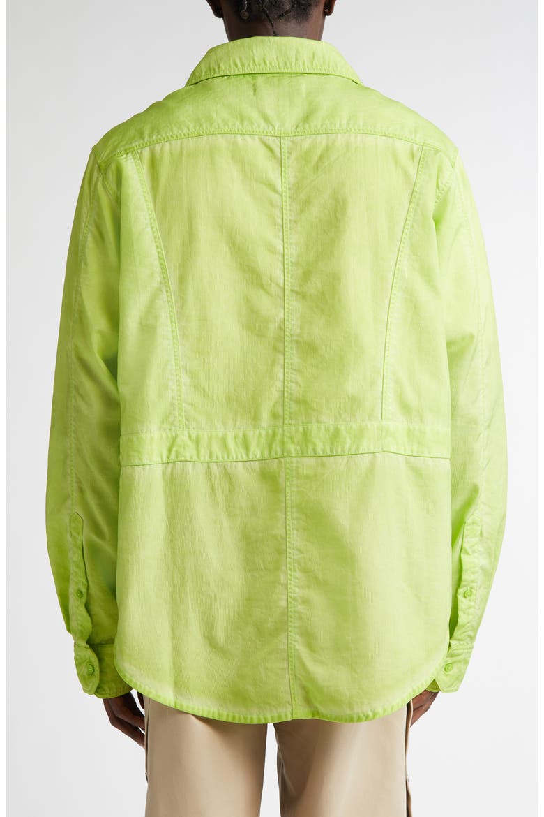Cargo Button-Up Shirt, Alternate, color, GREEN LIME GREEN