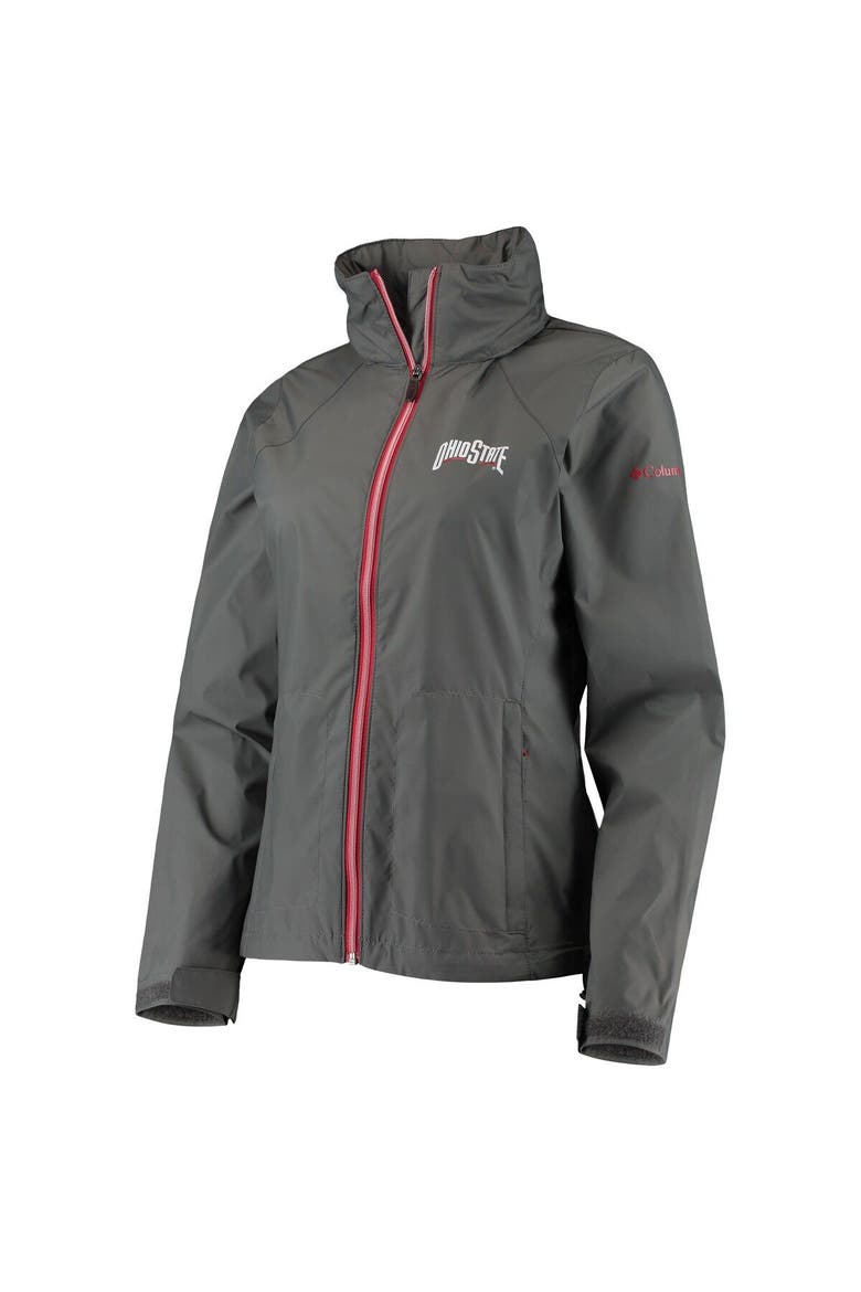 Women's Columbia Gray Ohio State Buckeyes Switchback Full-Zip Hoodie Jacket, Alternate, color, Gray
