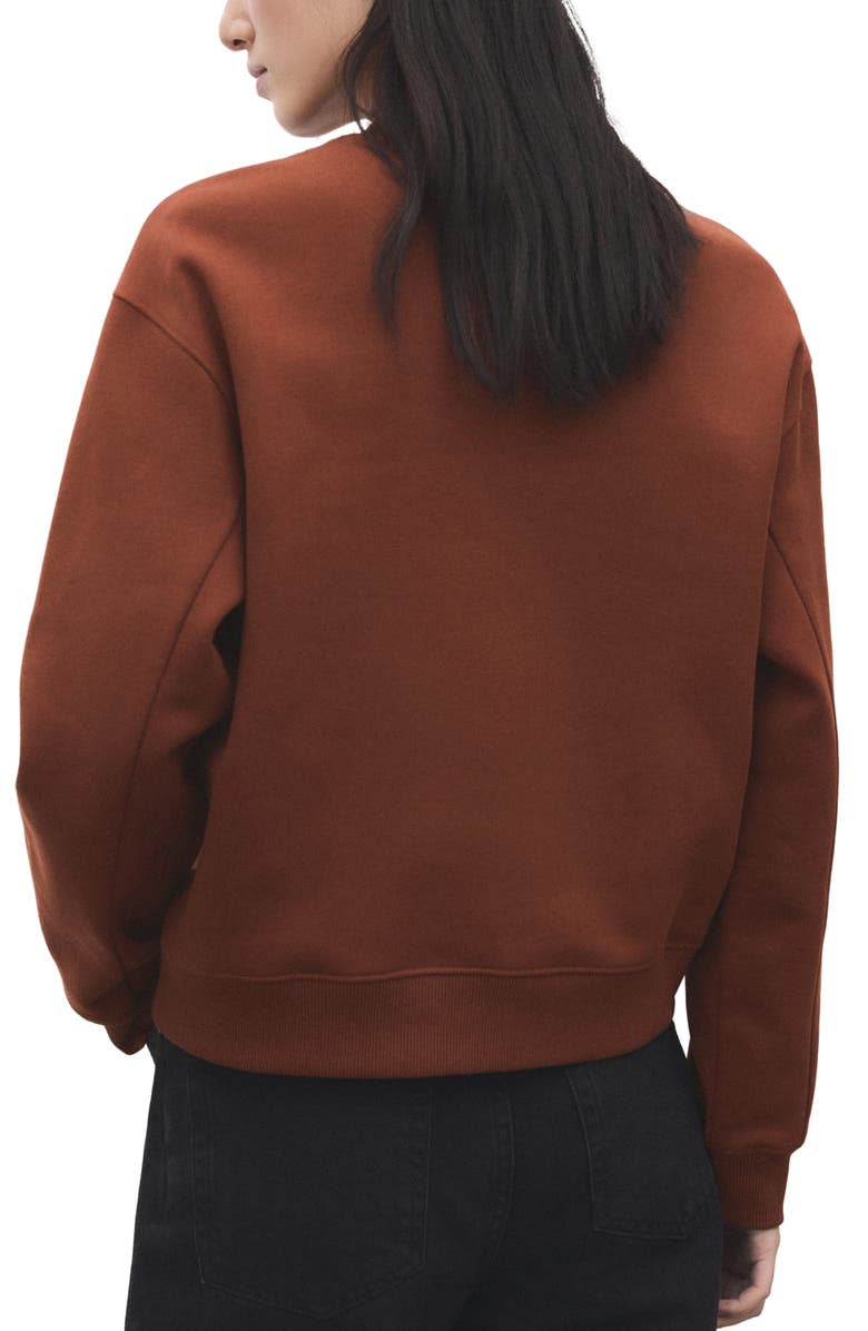 MANGO Cotton Sweatshirt, Alternate, color, Russet