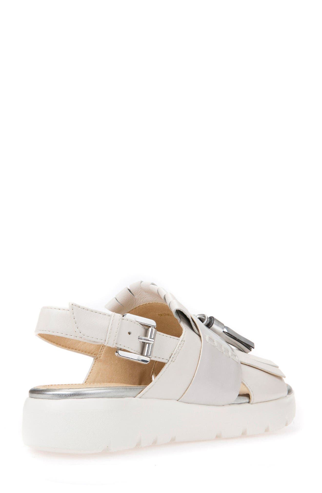 Amalitha Platform Sandal, Alternate, color, OFF WHITE LEATHER