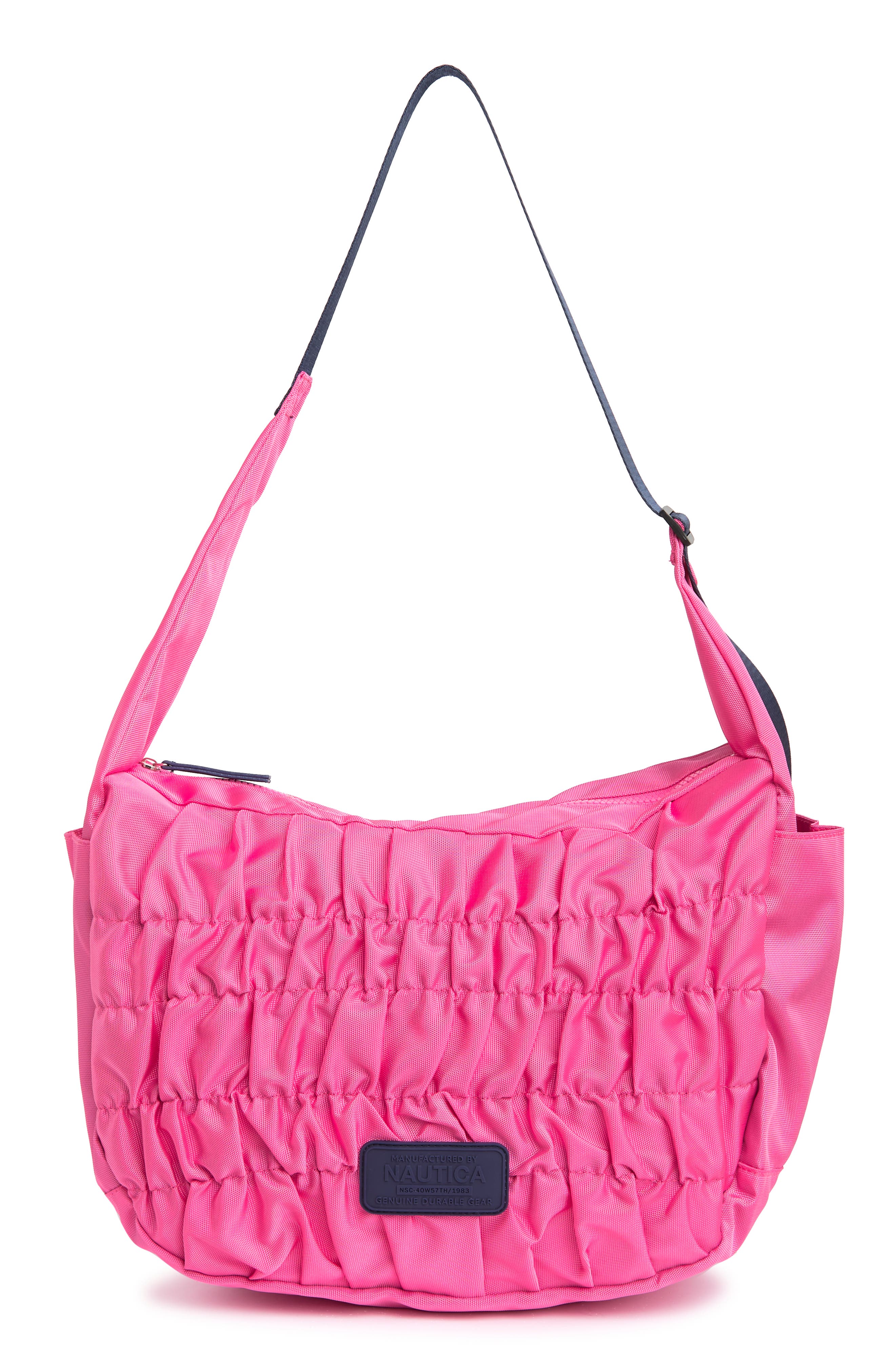 Nautica XL Ruched Hobo Bag, Main, color, 