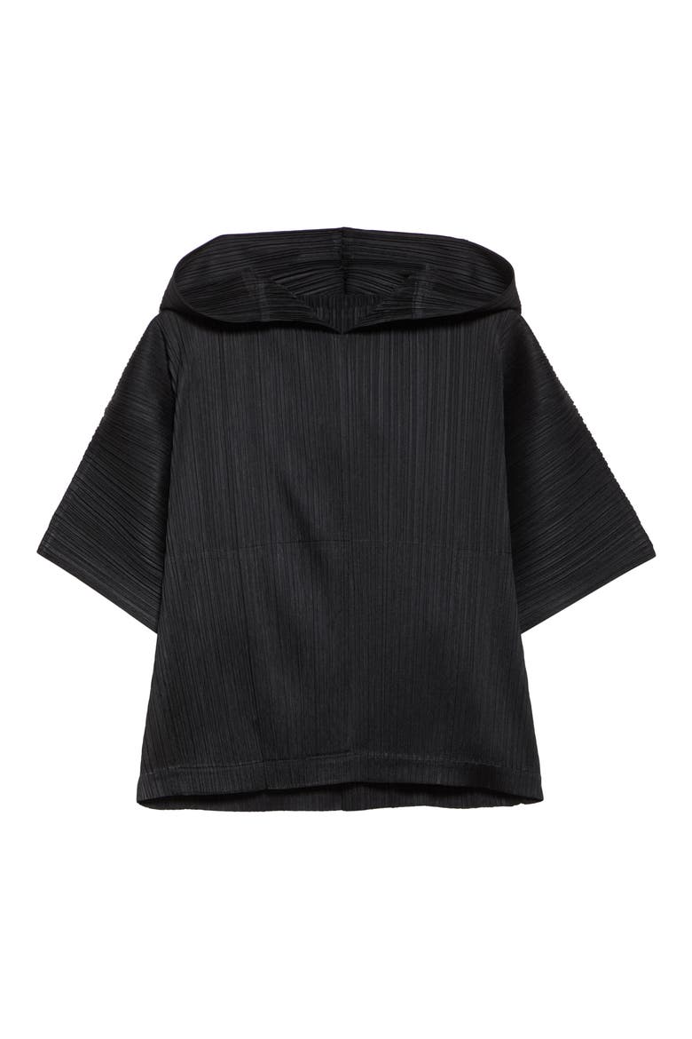 Monthly Colors August Pleated Short Sleeve Hoodie (Women) | Nordstrom