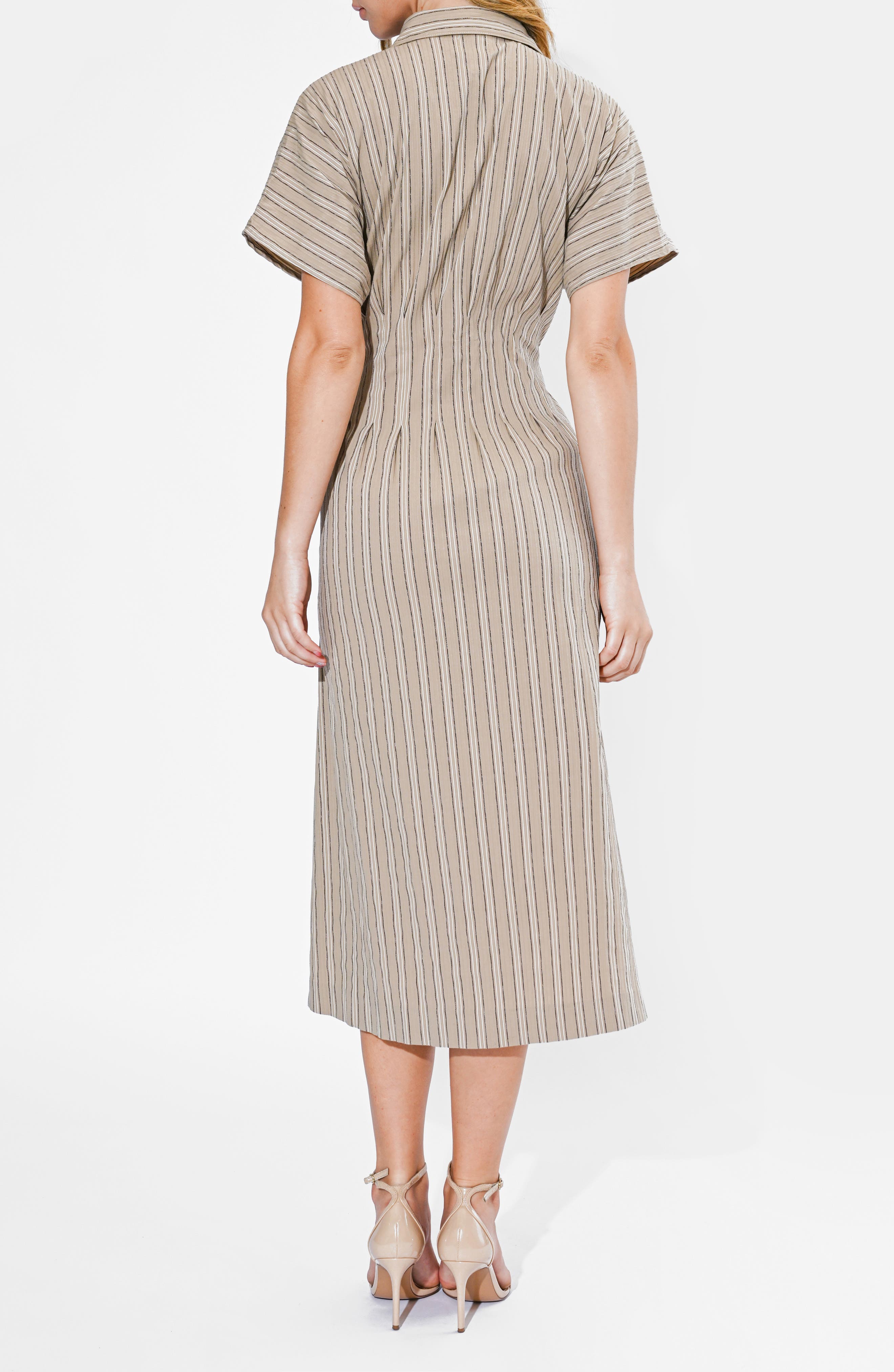 Audrey Stripe Cotton Blend Shirtdress - image 4