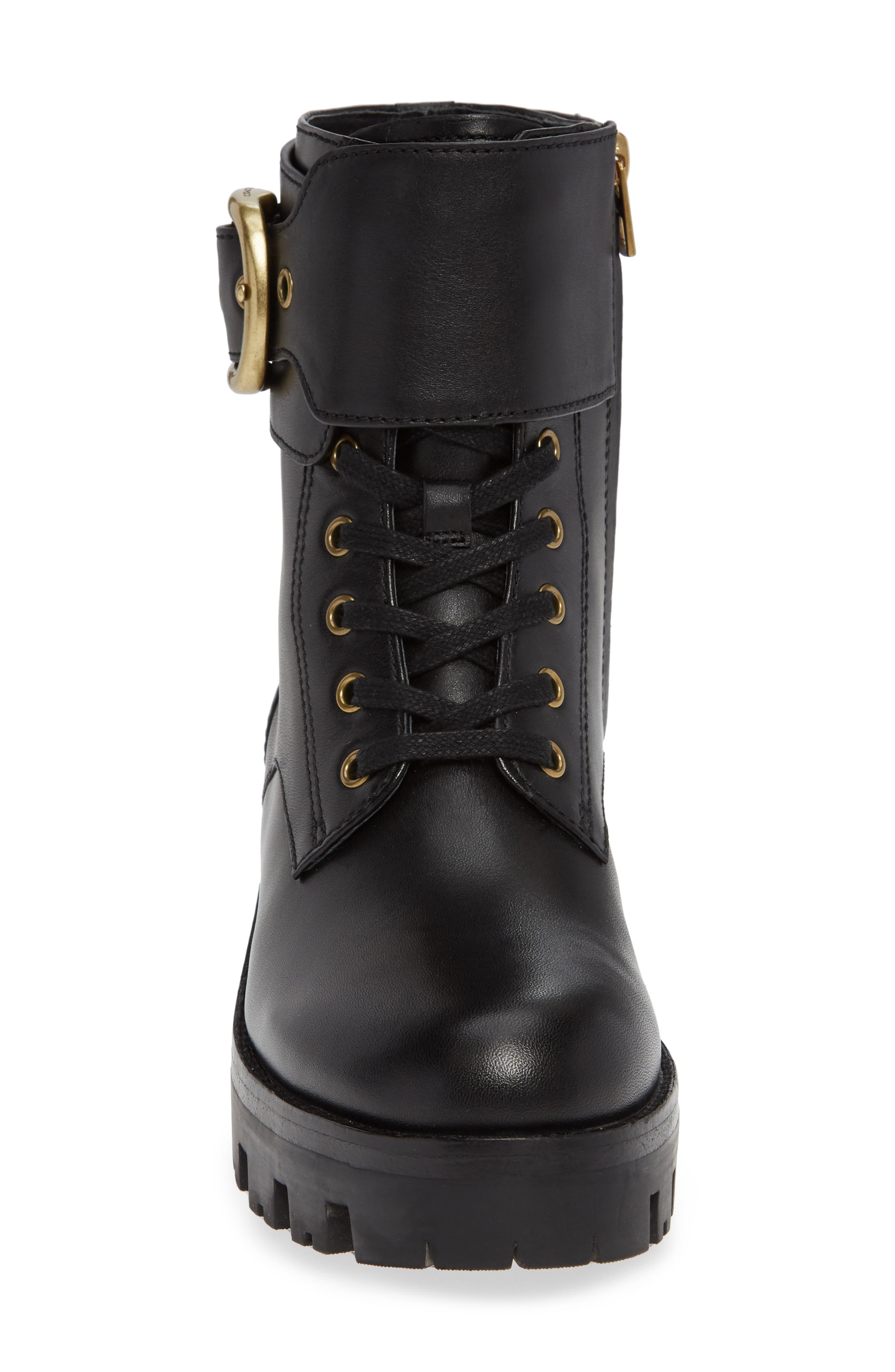 Lucy Platform Bootie, Alternate, color, BLACK LEATHER