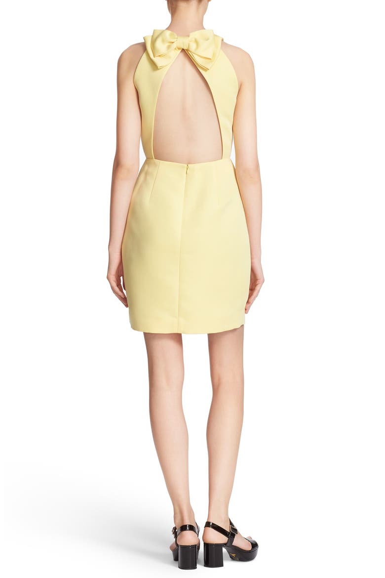 bow back cupcake dress, Alternate, color, LEMON SOUFFLE
