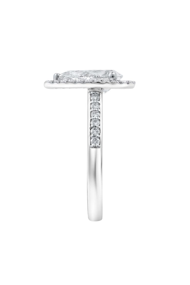Athena 14K White Gold Pear Lab Grown Diamond Halo Engagement Ring - 2.2 Ct, Alternate, color, 14K White Gold