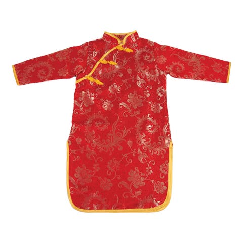 Festive Multiethnic Chinese Cheongsam Girl Garment