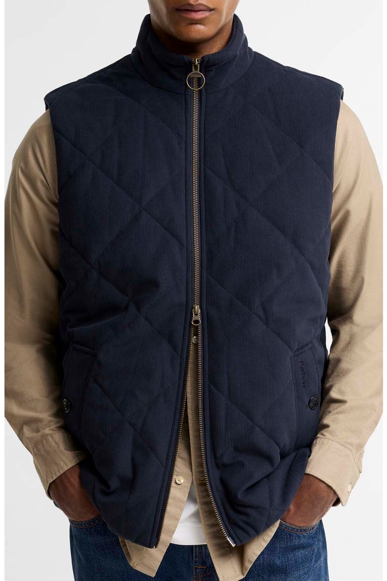 Corden Quilted Gilet, Alternate, color, DARK NAVY