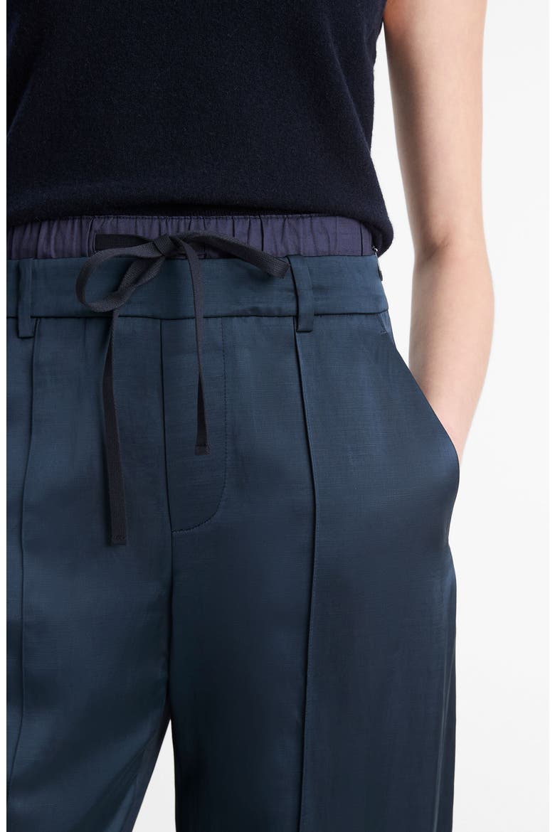 Double Waist Drawstring Pants, Alternate, color, COASTAL