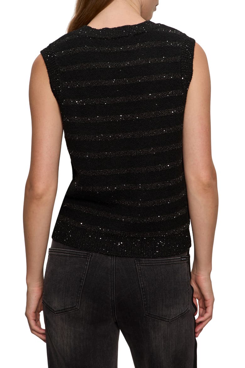 Shine Sleeveless Sweater, Alternate, color, BLACK/ MULTI
