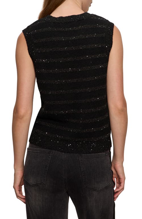 Sanctuary Shine Sleeveless Sweater In Black