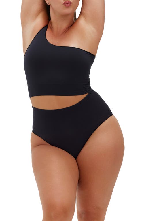 Noodyskin Seamless Scuplt High-waisted Panties In Black