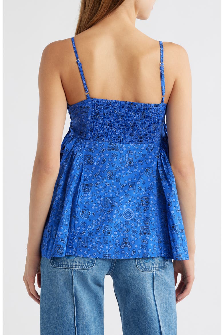 Cressida Side Tie Organic Cotton Camisole, Alternate, color, BLUE