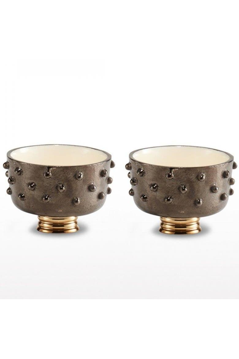 Djembe Mini Round Bowl - Set of 2, Main, color, Bronze