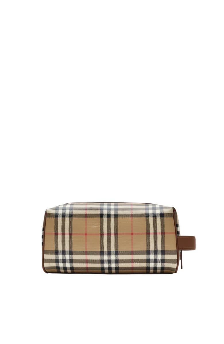 Burberry Check Travel Pouch, Alternate, color, Archive Beige