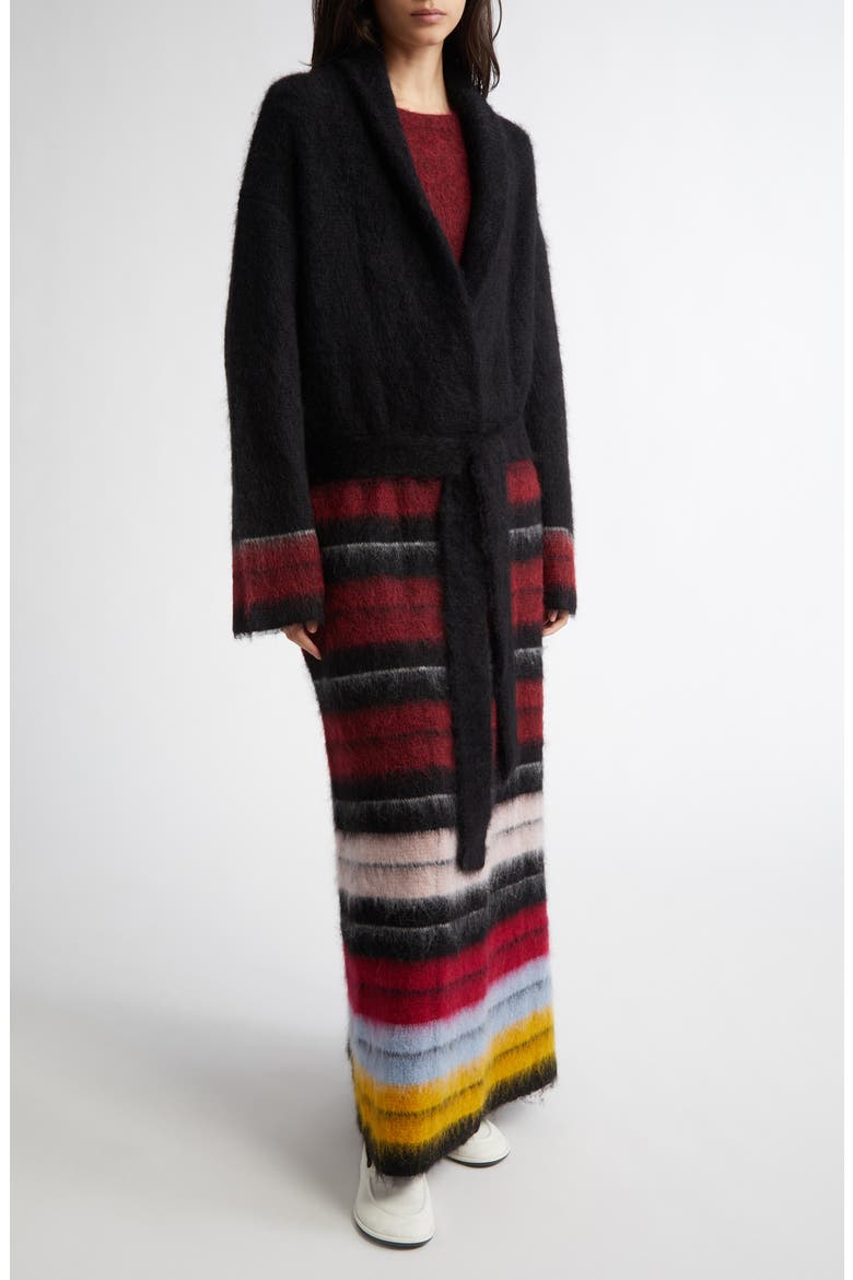 Justin Stripe Longline Cardigan, Alternate, color, BLACK MULTI