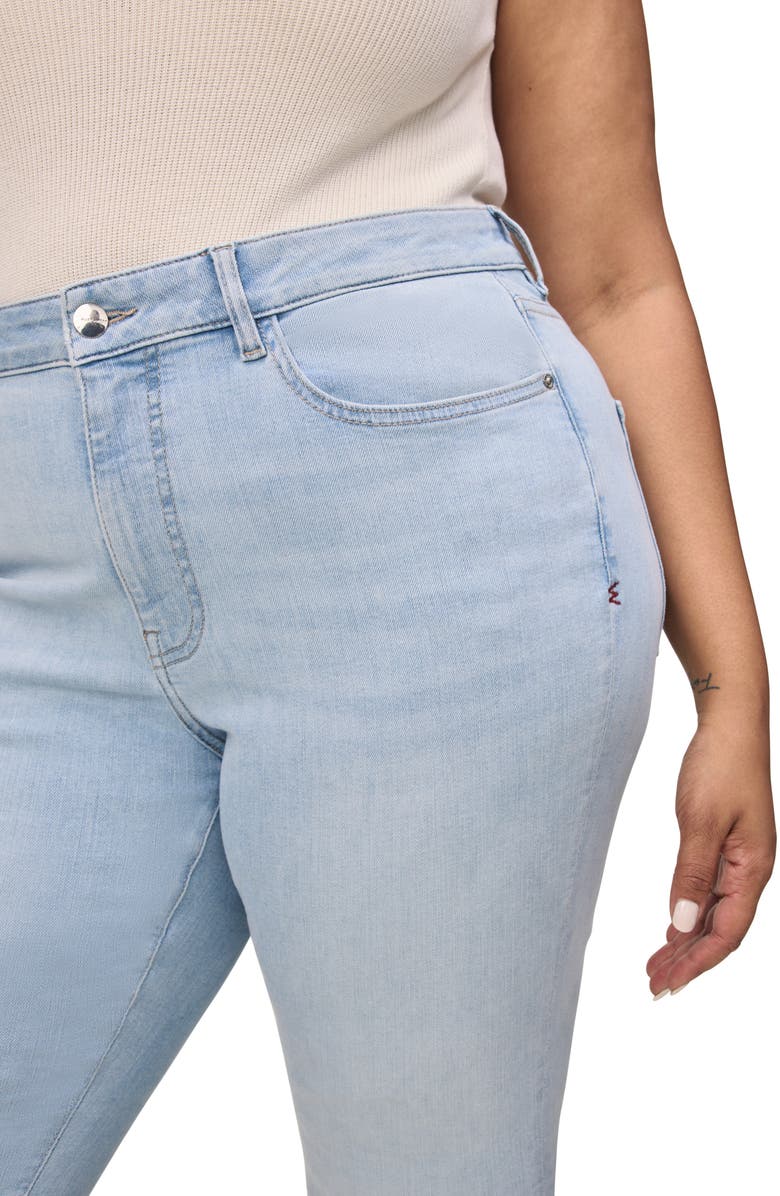 WARP+WEFT PSP Raw Hem High Waist Crop Bootcut Jeans, Alternate, color, 