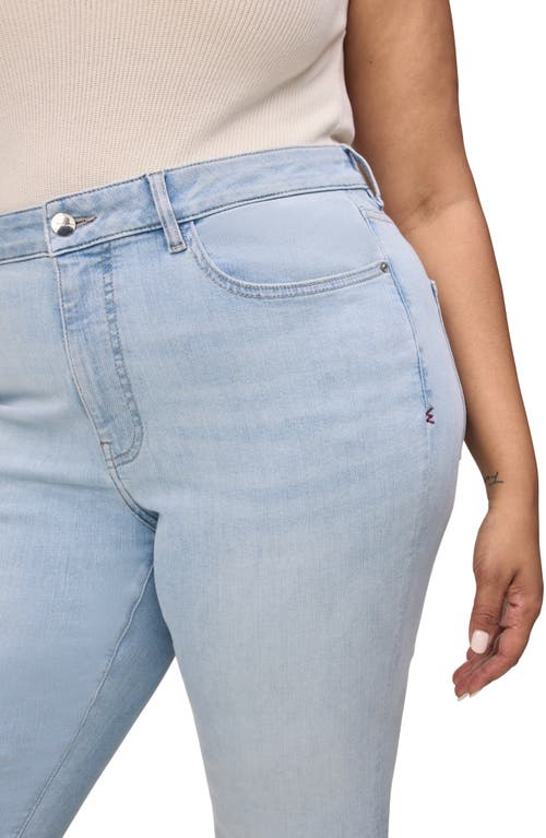 Warp & Weft Warp+weft Psp Raw Hem High Waist Crop Bootcut Jeans In Crush