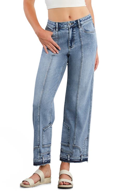 Two Way Upside Down Wide Leg Jeans