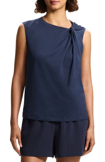 THEORY THEORY TWIST NECK PIMA COTTON TANK