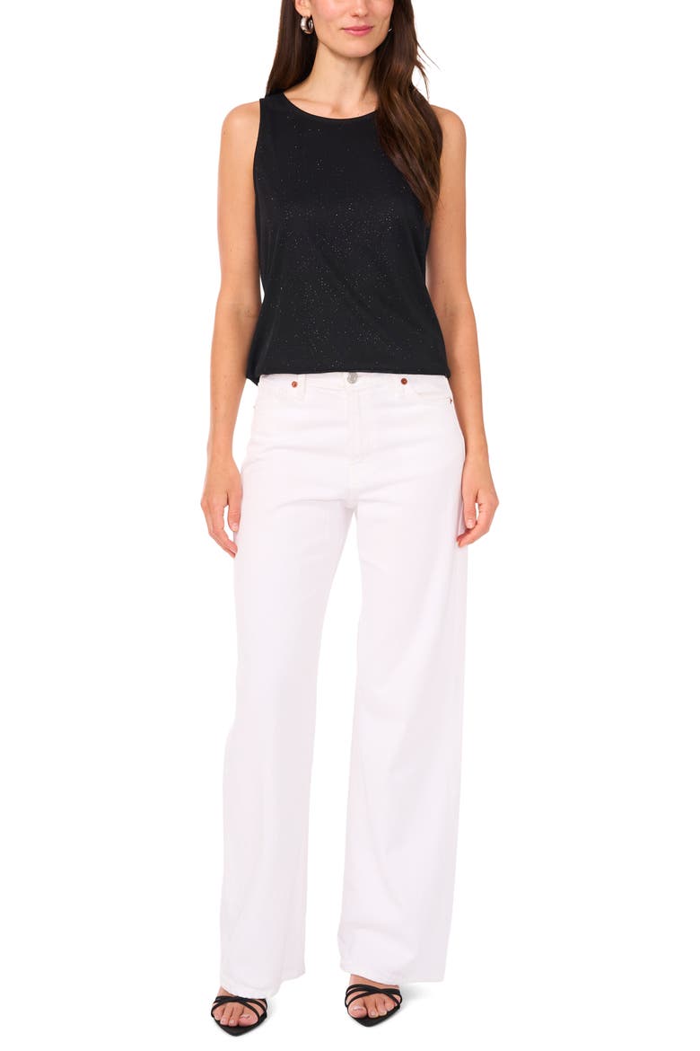 Keyhole Back Sleeveless Top, Alternate, color, RICH BLACK