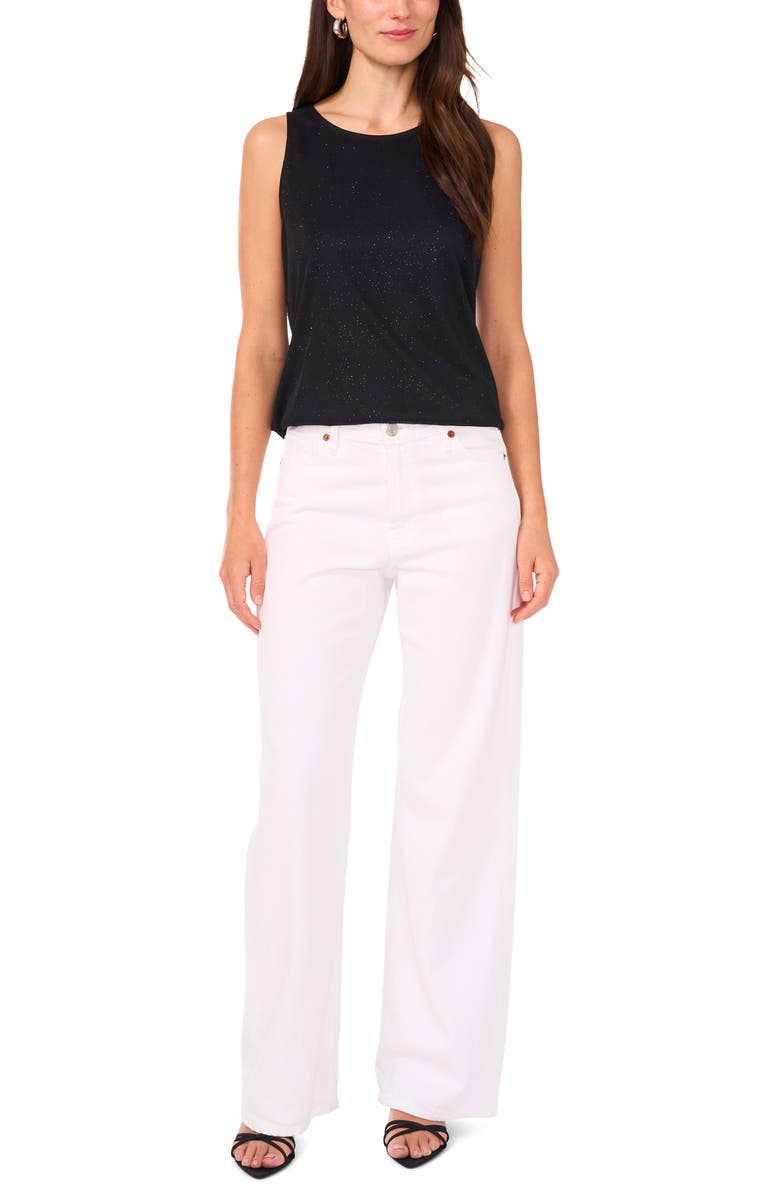 Vince Camuto Keyhole Back Sleeveless Top, Alternate, color, Rich Black