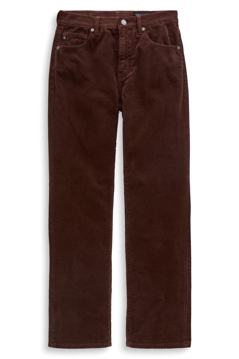 Brinley Mid Rise Straight Leg Corduroy Jeans, Alternate, color, WOOD BROWN