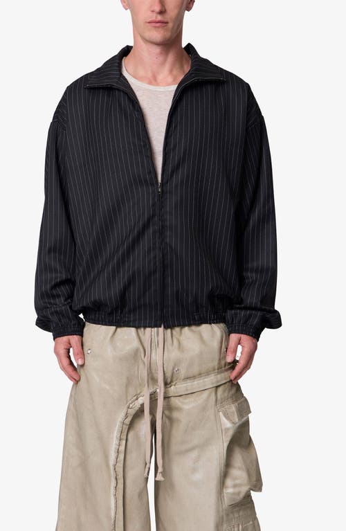 Mnml Striped Track Jacket In Black