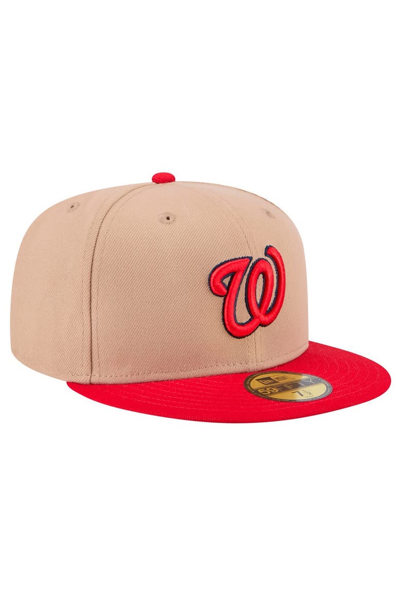Men's New Era Khaki Washington Nationals 59FIFTY Fitted Hat, Alternate, color, Khaki